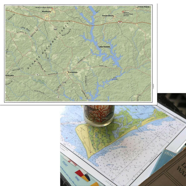 Nautical Chart Placemats, Locations in Georgia