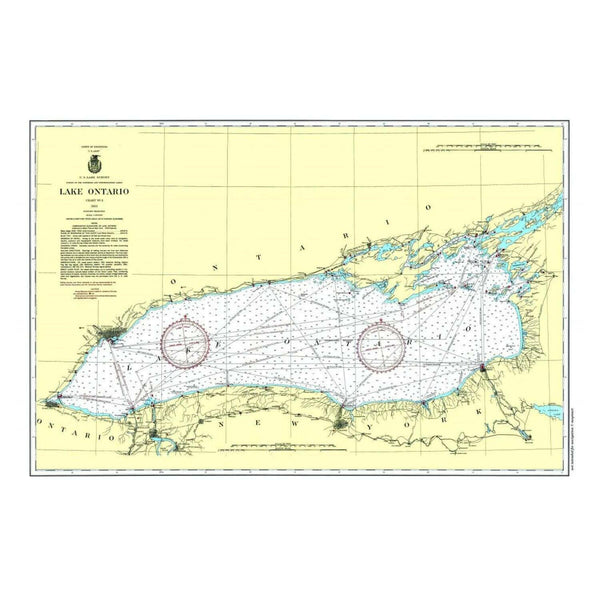 Nautical Chart Placemats, Locations in New York