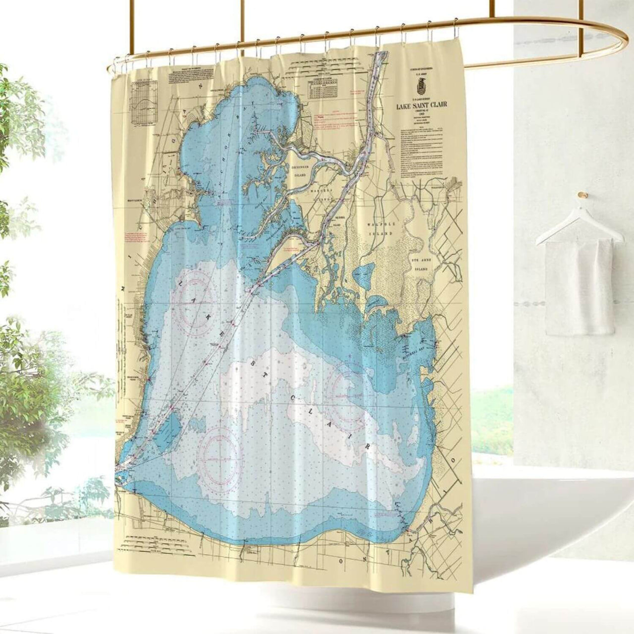 Nautical Chart Curtains, Locations in Michigan