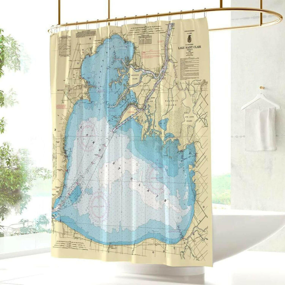 Traverse City, Torch Lake, MI Nautical Chart hotsell Shower Curtain / Made to Order