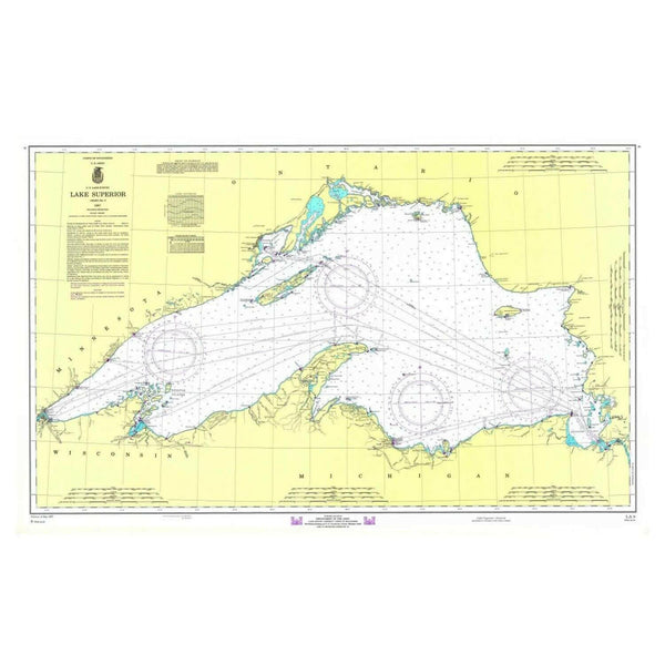 Nautical Chart Placemats, Locations in Michigan