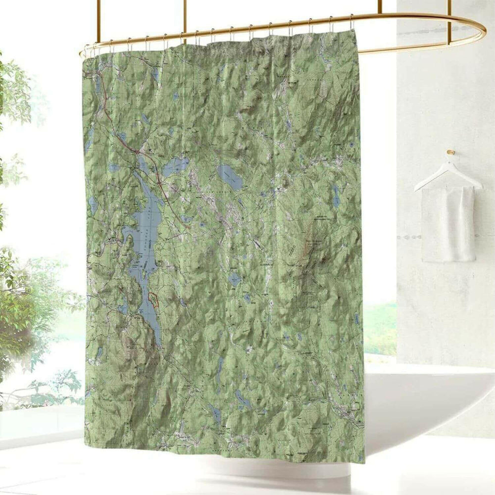 Nautical Chart Shower Curtains, New Hampshire Coastal Maps
