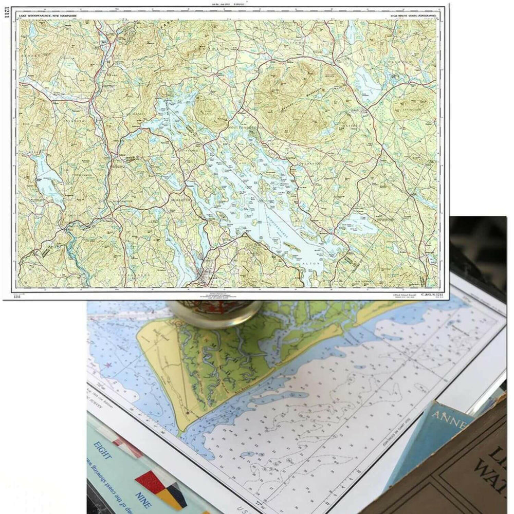 Nautical Chart Placemats, Locations in New Hampshire