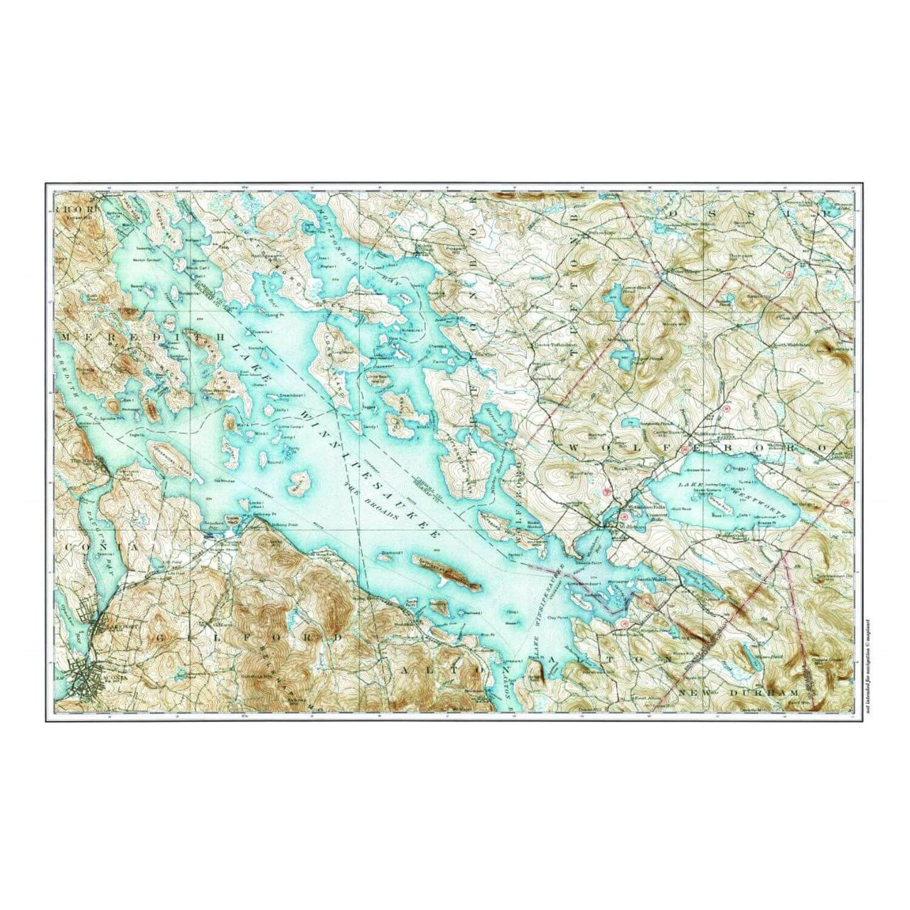 Nautical Chart Placemats, Locations in New Hampshire