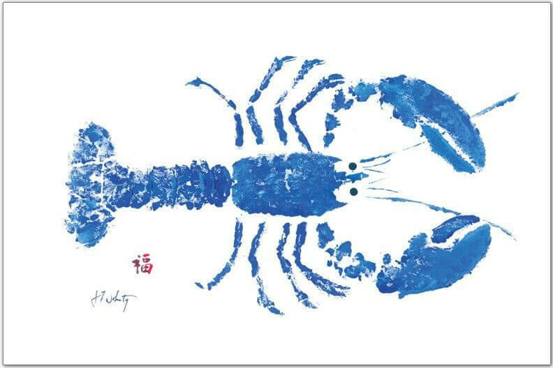 Laminated Beach Placemats, Blue Lobster 17"x11"