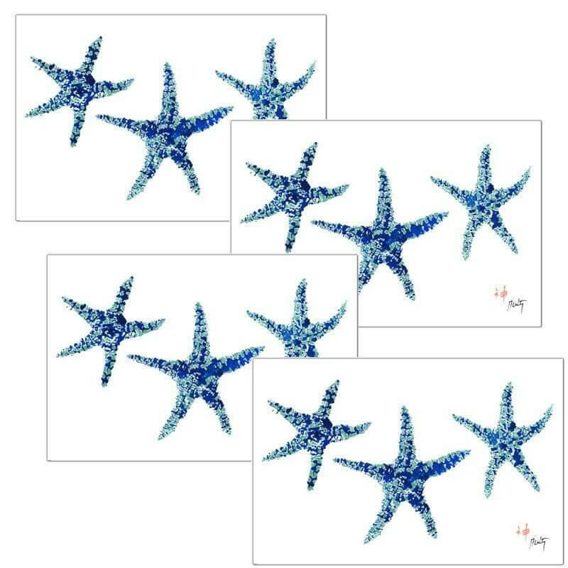 Laminated Beach Placemats, Starfish 17"x11"