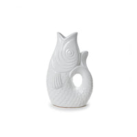 Thumbnail for Coastal Catch Fish Flower Vase, White, 12