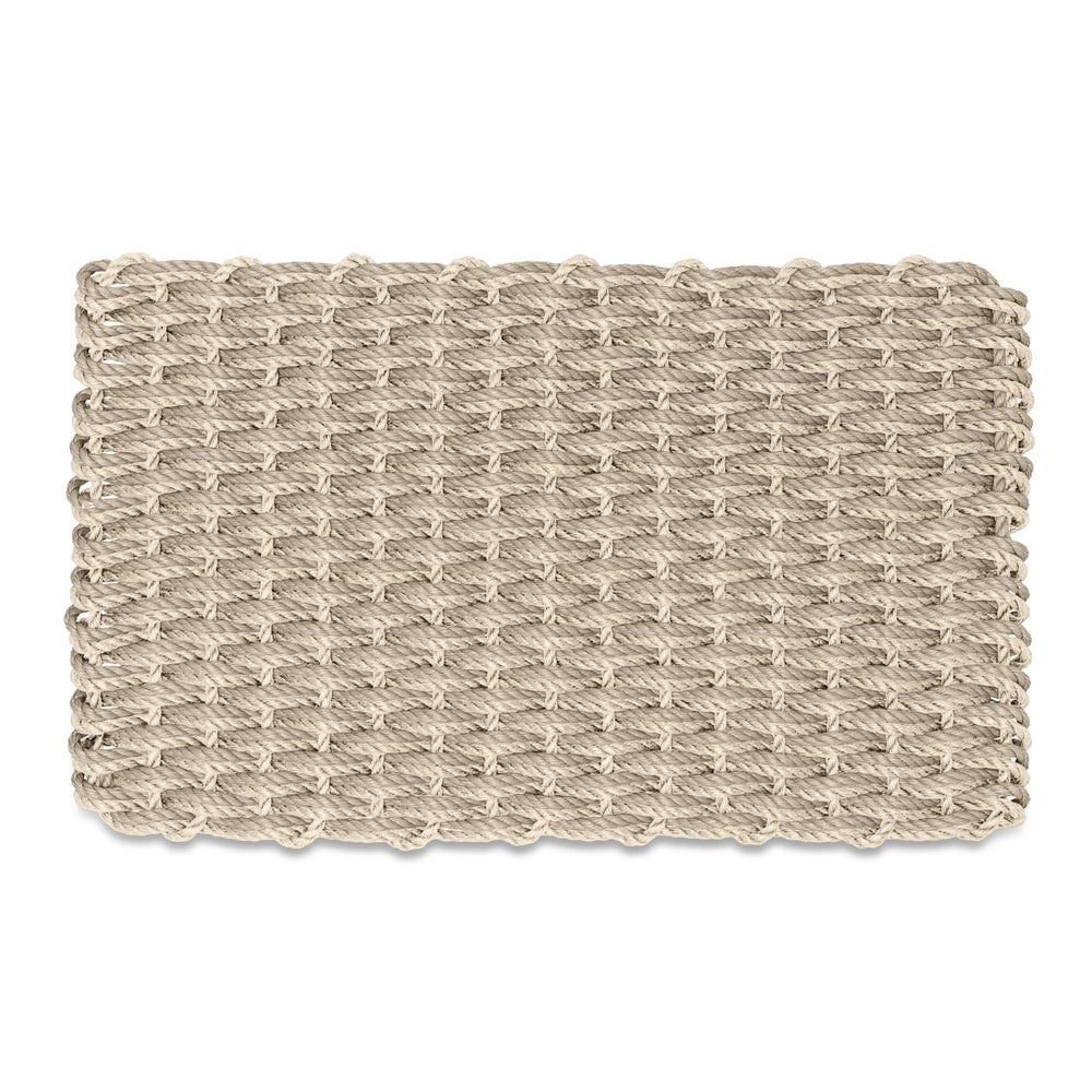 Lobster Rope Doormats, Outdoor Door Mats, Wicked Good Door Mats Made in Maine, Light & Sand Double Weave