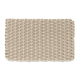 Lobster Rope Doormats, Outdoor Door Mats, Wicked Good Door Mats Made in Maine, Light & Sand Double Weave