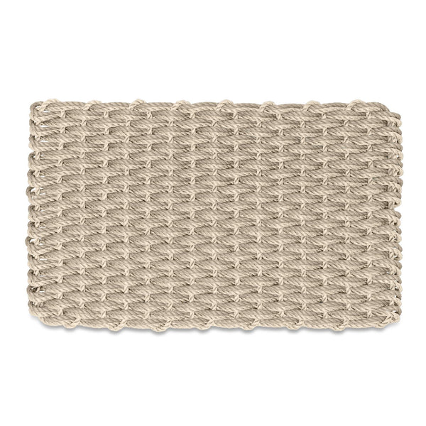Lobster Rope Doormats, Outdoor Door Mats, Wicked Good Door Mats Made in Maine, Light & Sand Double Weave
