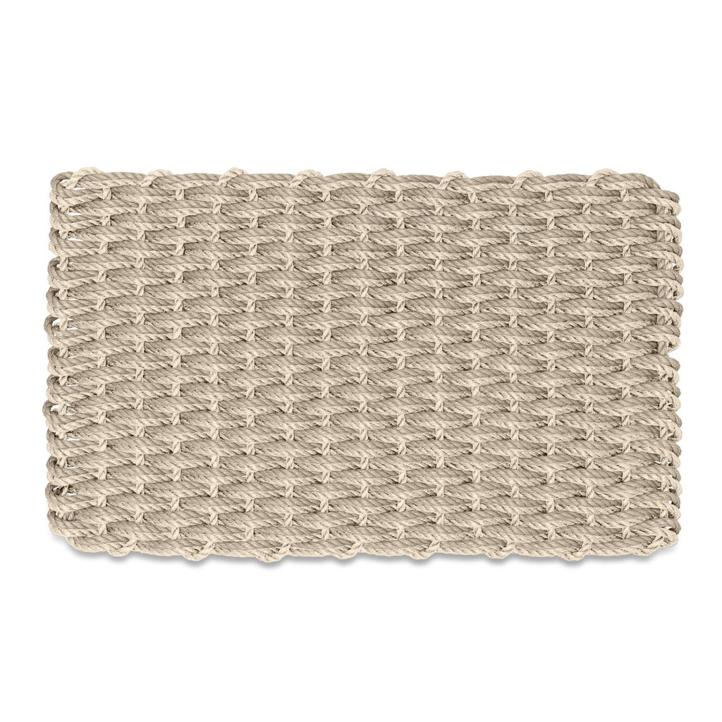 Lobster Rope Doormats, Outdoor Door Mats, Wicked Good Door Mats Made in Maine, Light & Sand Double Weave