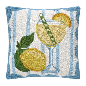 Limoncello Spritz Hook Accent Pillow, 16" x 16"