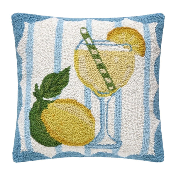 Limoncello Spritz Hook Accent Pillow, 16" x 16"