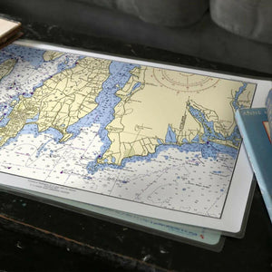 Nautical Chart Placemats, Locations in Massachusetts