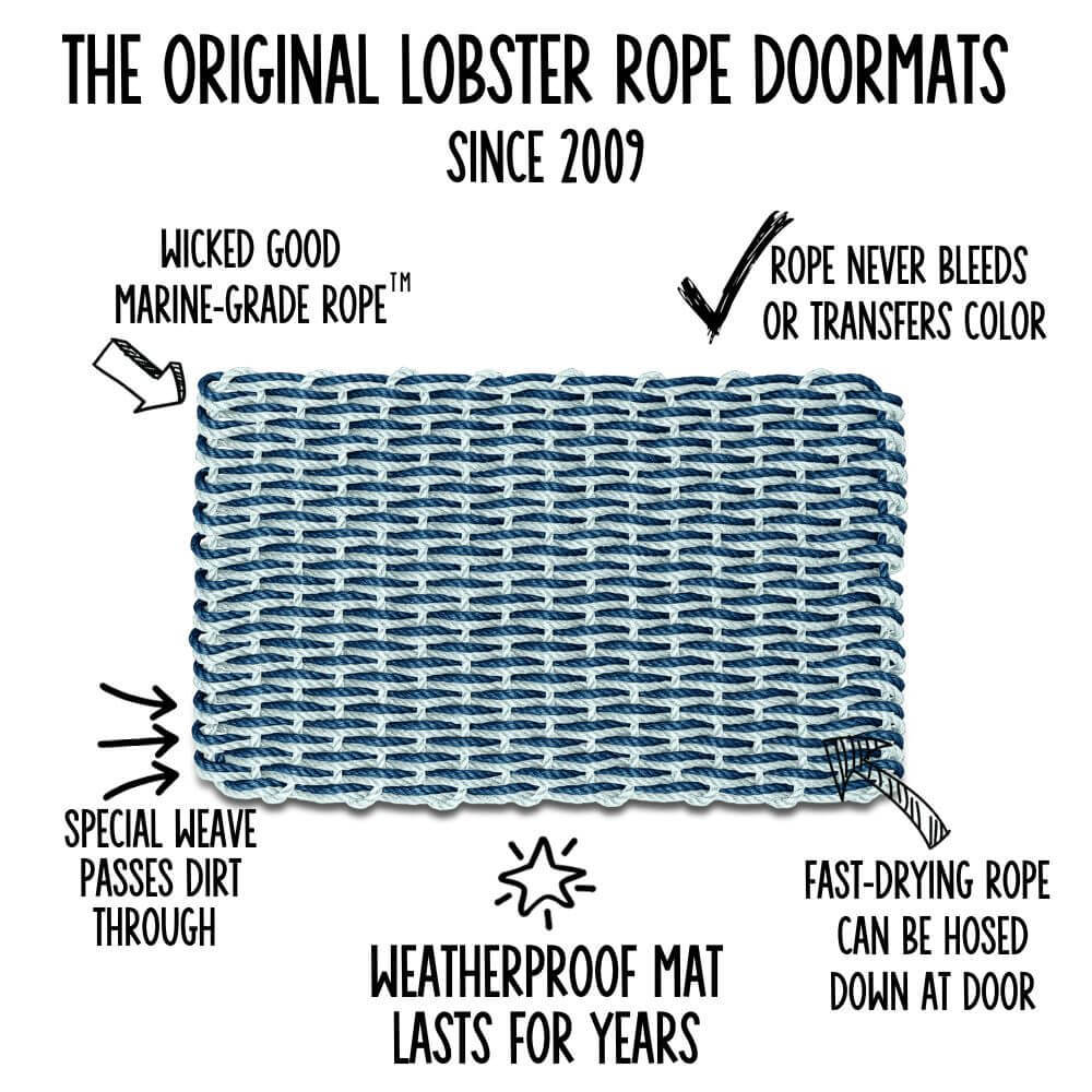 Lobster Rope Doormats, Outdoor Door Mats, Wicked Good Door Mats Made in Maine