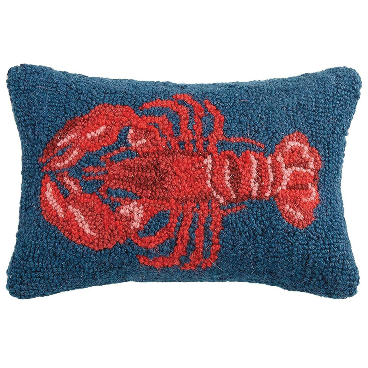 New England Lobster, Soft Red Lobster Hook Throw Pillow, 8" x 12"