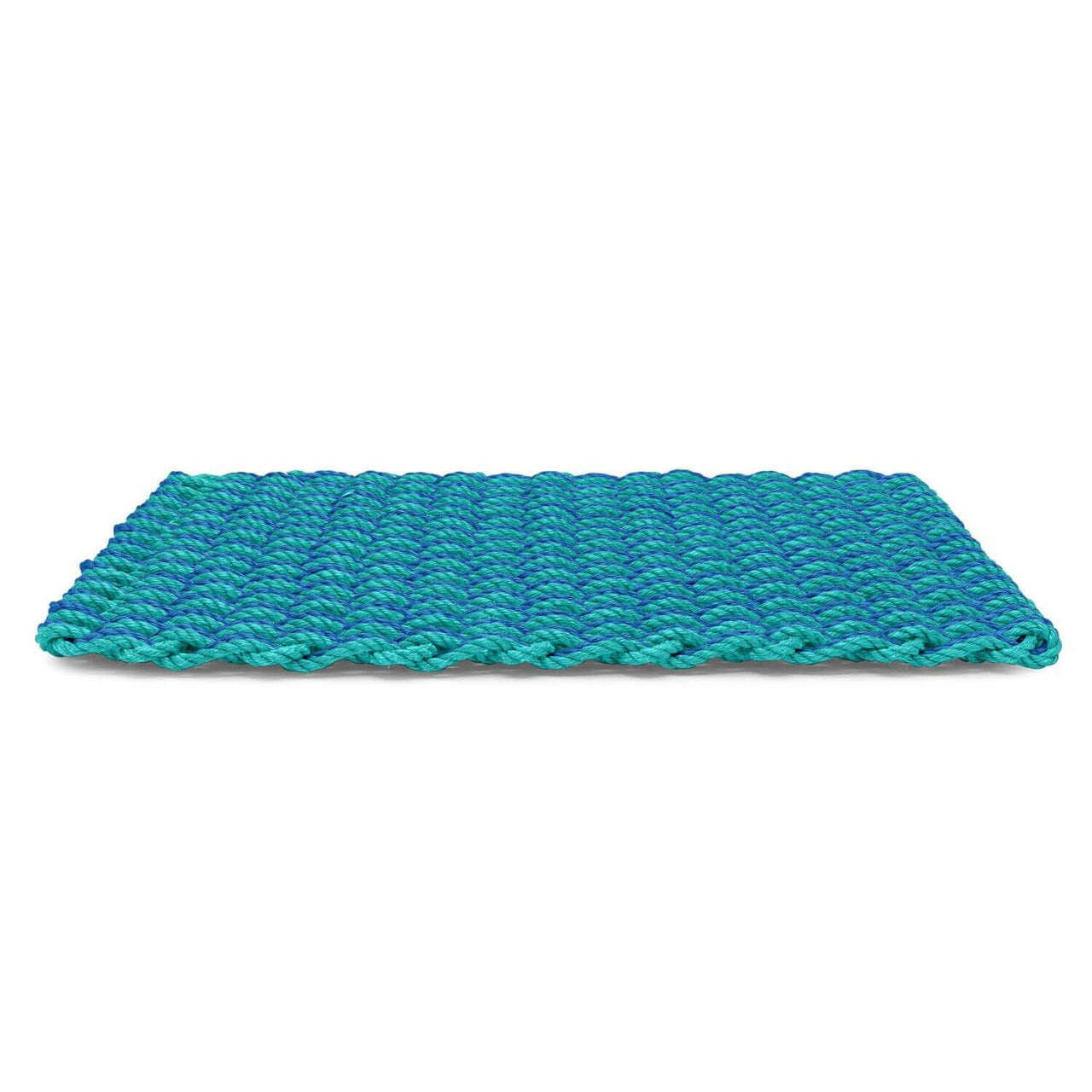 Lobster Rope Doormats, Outdoor Door Mats, Wicked Good Door Mats Made in Maine, Light Blue and Teal