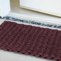 Thumbnail for Lobster Rope Doormats, Outdoor Door Mats, Wicked Good Door Mats Made in Maine, Solid Cranberry