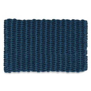 Lobster Rope Doormats, Outdoor Door Mats, Wicked Good Door Mats Made in Maine, Solid Navy