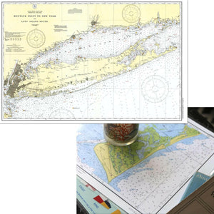 Nautical Chart Placemats, Locations in New York