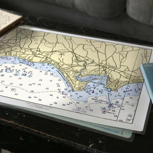Nautical Chart Placemats, Locations in Connecticut