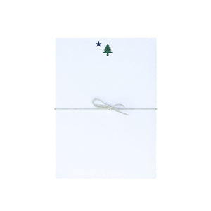 Maine Flag Notepad With Navy Star And Green Pine Tree Design, 5 x 7 Inch Printed Stationery Made In The USA, Coastal Gift Ideas