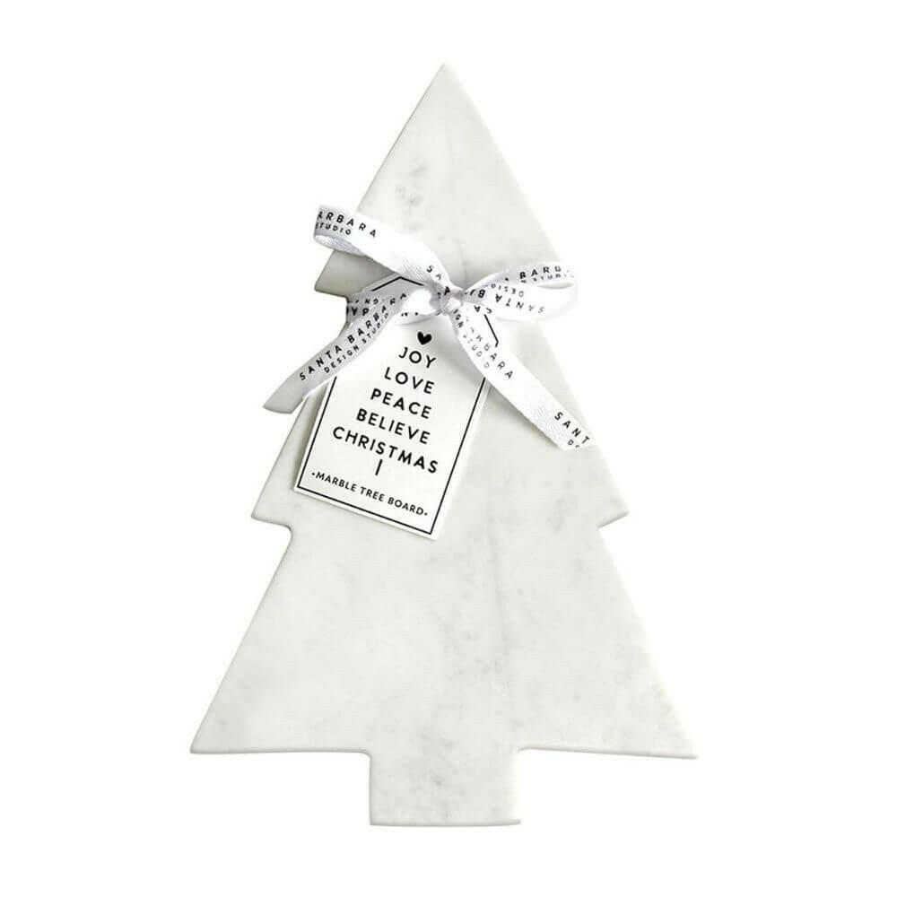 Marble Christmas Tree Board, Joy Love Peace