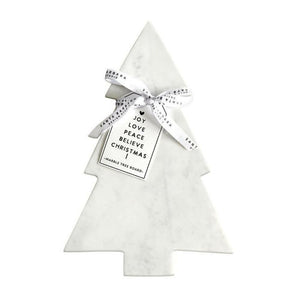 Marble Christmas Tree Board, Joy Love Peace