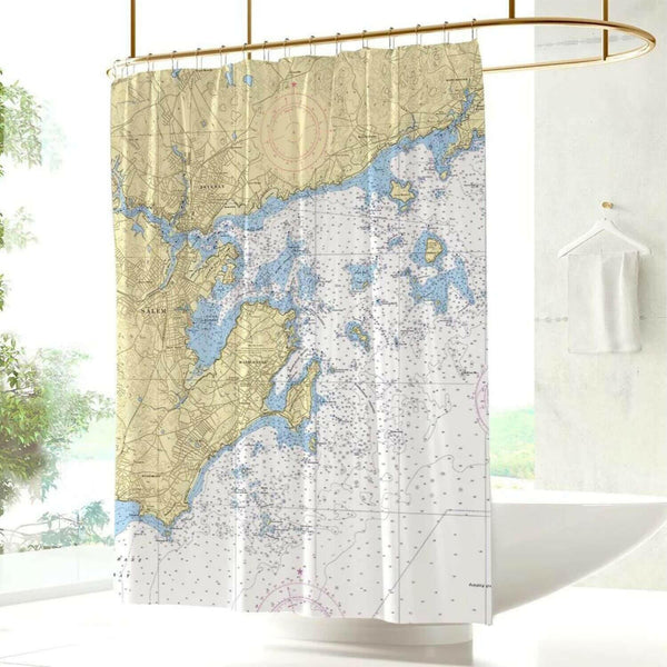 Nautical Chart Curtains, Locations in Massachusetts