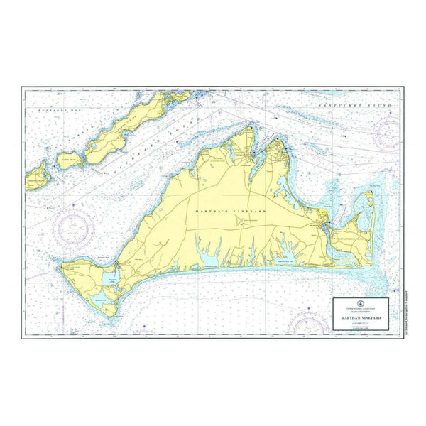 Nautical Chart Placemats, Locations in Massachusetts