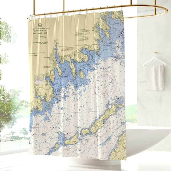 Nautical Chart Curtains, Locations in Massachusetts