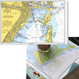 Nautical Chart Placemats, Locations in Florida