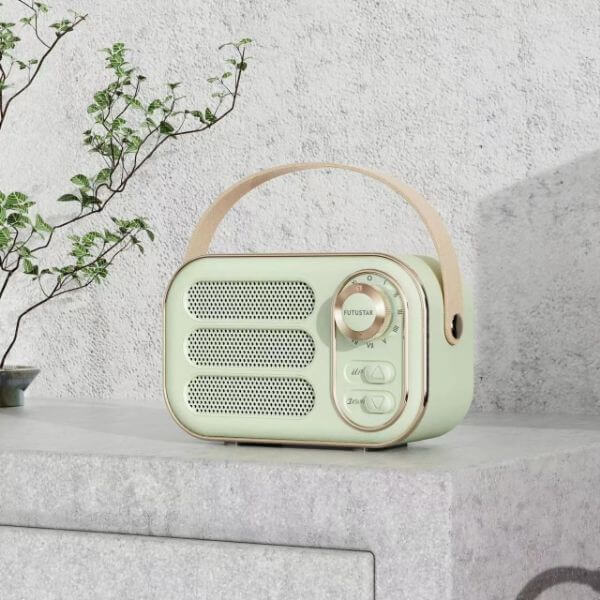 Mint Retro Wireless Speaker, 4" x 3"