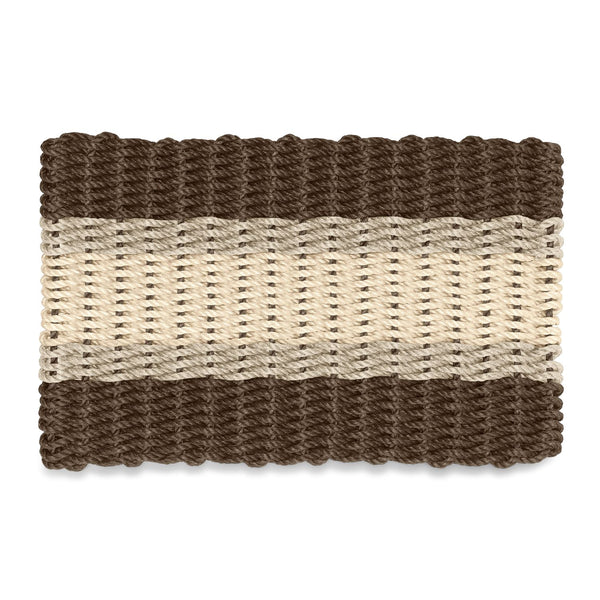 Lobster Rope Doormats, Outdoor Door Mats, Wicked Good Door Mats Made in Maine, Mocha, Dark Tan, Light Tan