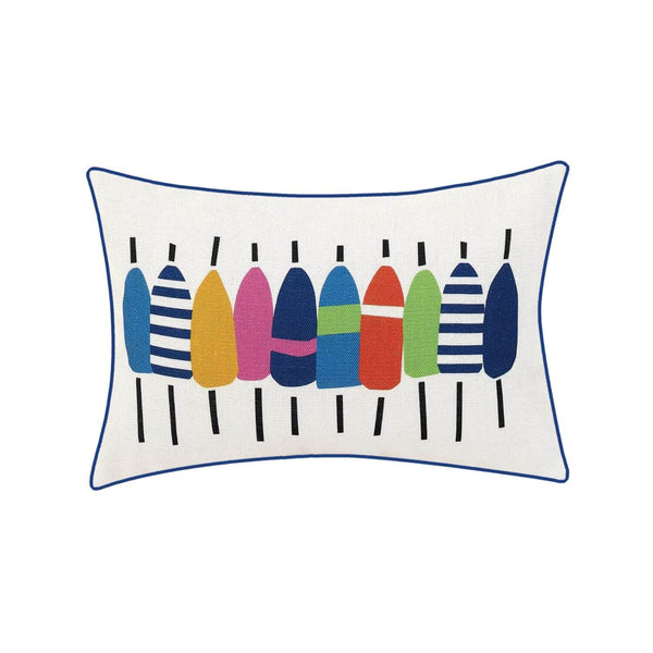 Multi Colored Buoy Printed Pillow, Kate Nelligan Design