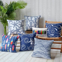 Thumbnail for Multi Colored Buoy Printed Pillow, Kate Nelligan Design