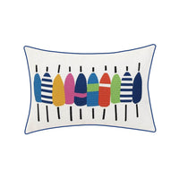 Thumbnail for Multi Colored Buoy Printed Pillow, Kate Nelligan Design