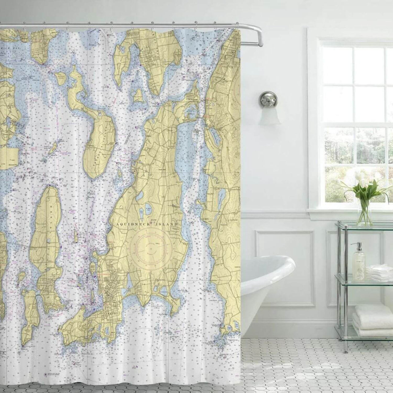 Nautical Chart Curtains, Locations in Rhode Island