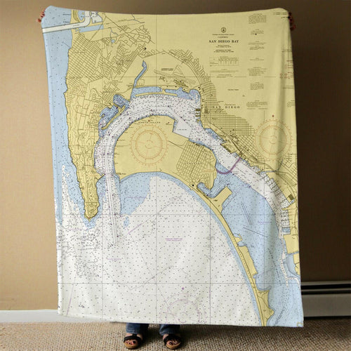 Nautical Chart Blanket, Locations in California