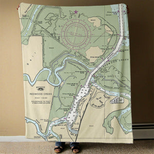 Nautical Chart Blanket, Locations in California