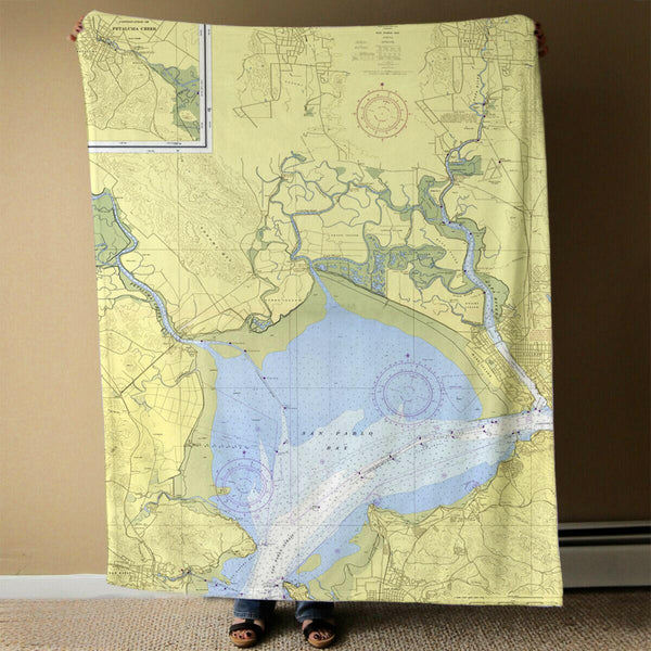 Nautical Chart Blanket, Locations in California