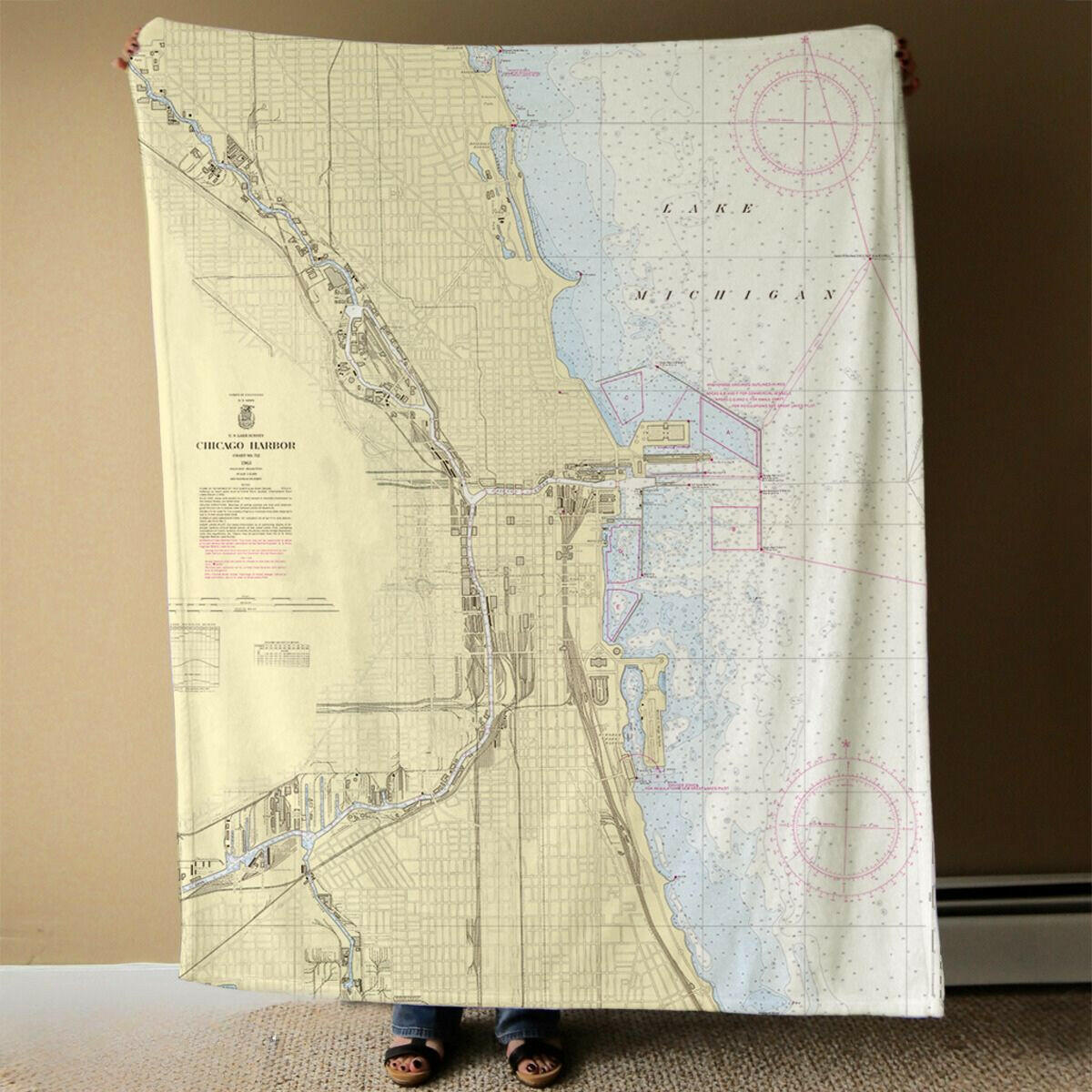 Nautical Chart Blankets, Locations in Illinois