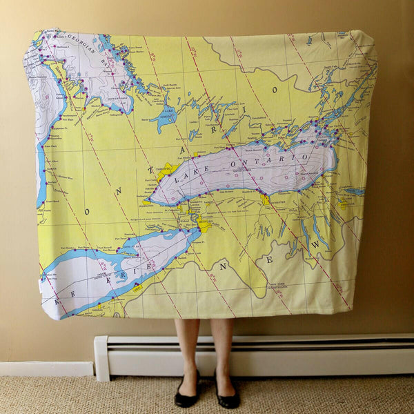 Nautical Chart Blankets, Locations in Great Lakes