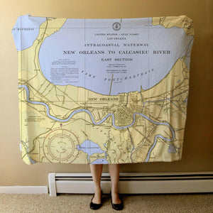 Nautical Chart Blanket, Locations in Louisiana
