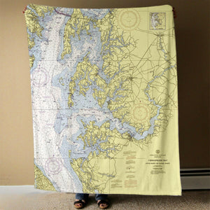 Nautical Chart Blanket, Locations in Maryland