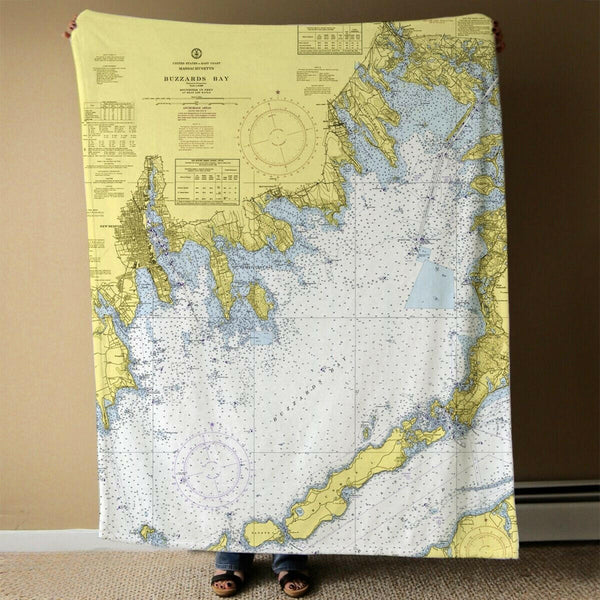 Nautical Chart Blanket, Locations in Massachusetts