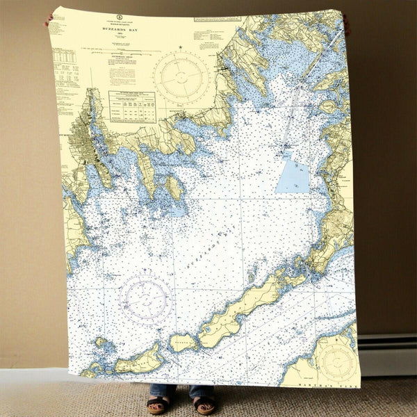 Nautical Chart Blanket, Locations in Massachusetts