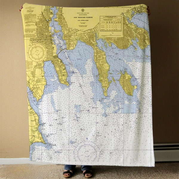 Nautical Chart Blanket, Locations in Massachusetts