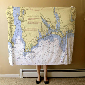 Nautical Chart Blanket, Locations in Massachusetts