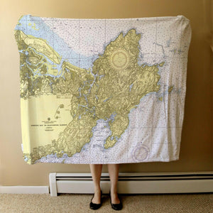 Nautical Chart Blanket, Locations in Massachusetts